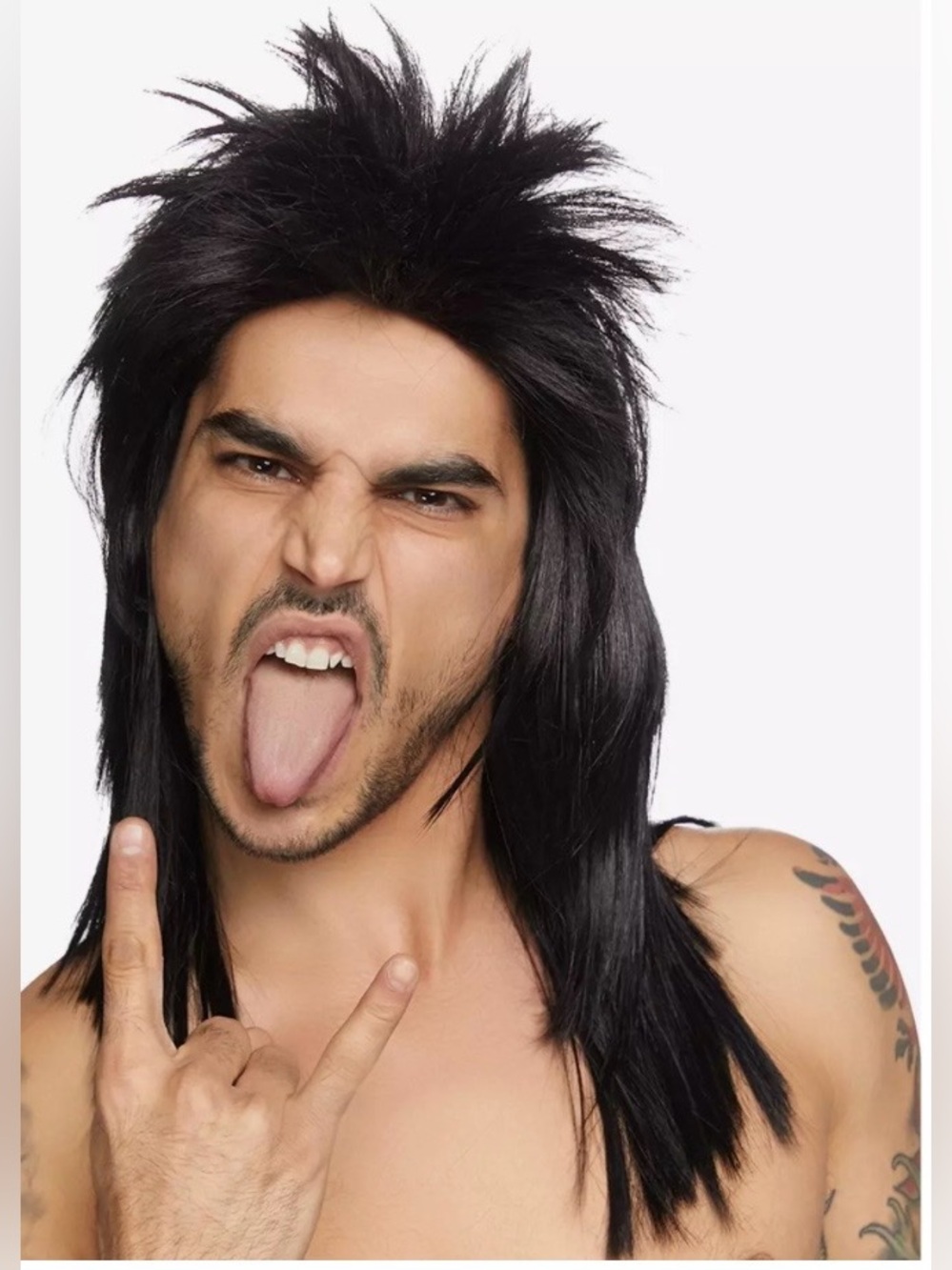 Mullet Hillbilly Wig Adult, Rockstar 70s, 80’s, Halloween Costume